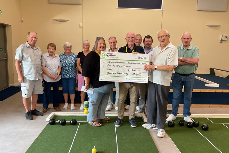 Kingsmead's presentation to Dorset and Somerset Air Ambulance