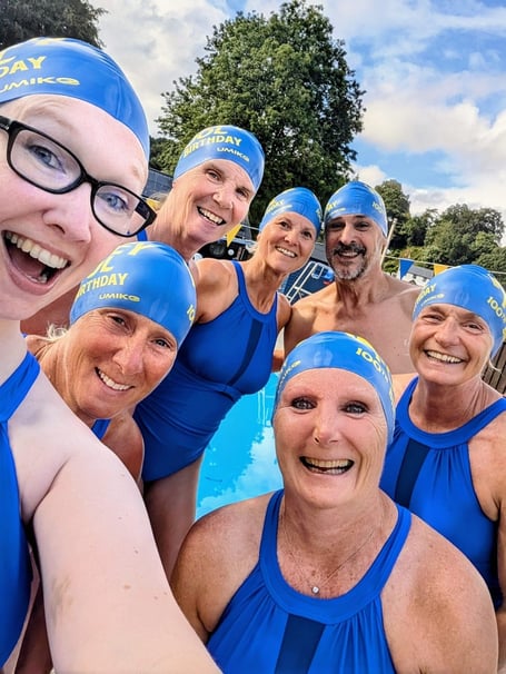 WiveyPool Blue Belles stole the show with a synchronised swimming performance they'd been practising in secret.