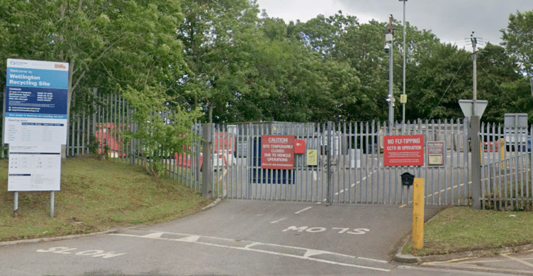 Wellington's recycling centre was forced to close for a short time when a lithium-ion battery in a discarded vape set fire to a skip