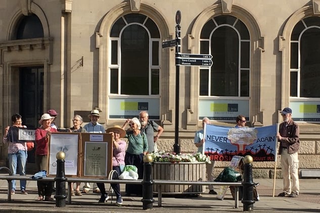 A peace vigil held in the town on August 6 remembered the thousands killed in Hiroshima and Nagasaki.