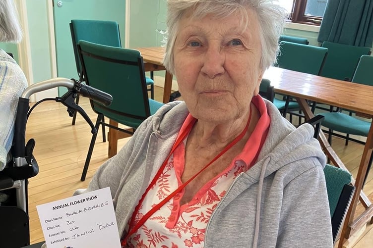 Nynehead Court residents scooped prizes with a second prize here for sumptuous blackberries.