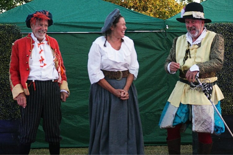 Thespian fun as an open-air performance of Shakespeare's Twelfth Night raises funds for Somerset Sight.