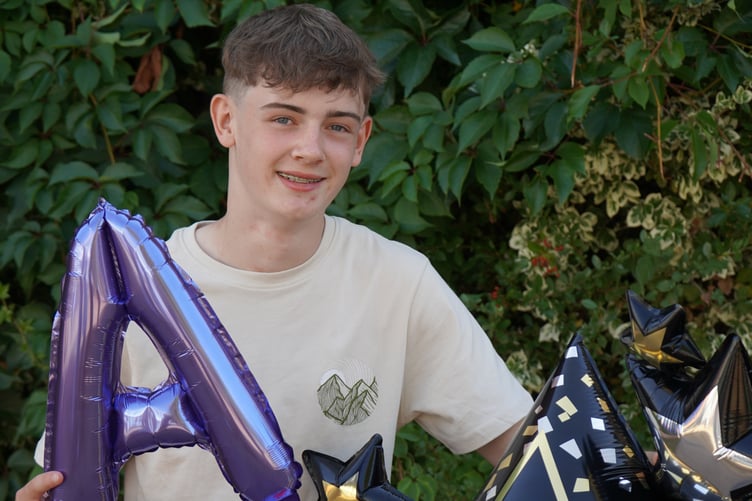 Former Wellington School pupil Jacob Huntley is planning a gap year before studying medicine.
