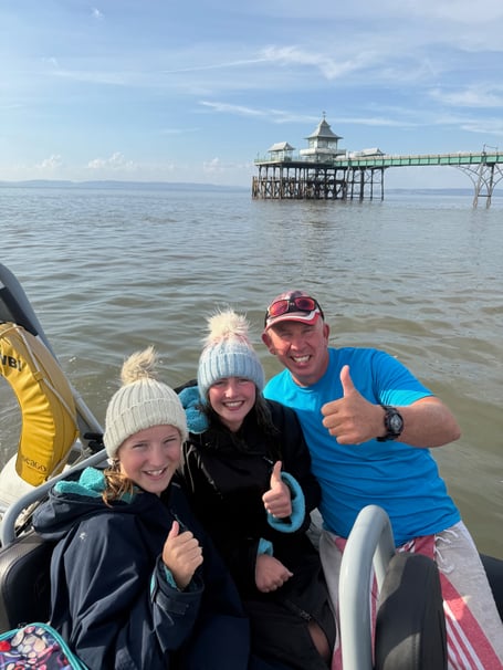 Jubilant WiveyPool swimmers Izzy and Susy become the youngest swimmers to cross the Bristol Channel.