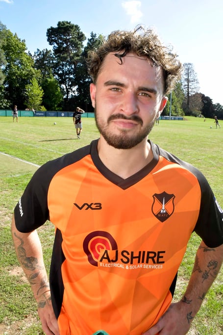 Max Edgecombe - a former Exeter City defender who made his debut for Wellington against Bovey Tracey.