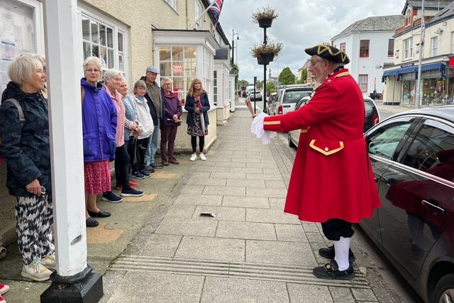 Town Crier Andrew Norris will be leading another tour of the town on September 27 starting at 2pm.
