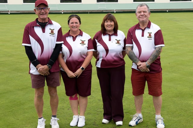 Amy Stanton Pairs finalists, left to right: Ian Hollingsworth, Lisa Dart (winners), Carol Horrill, Steve Horrill