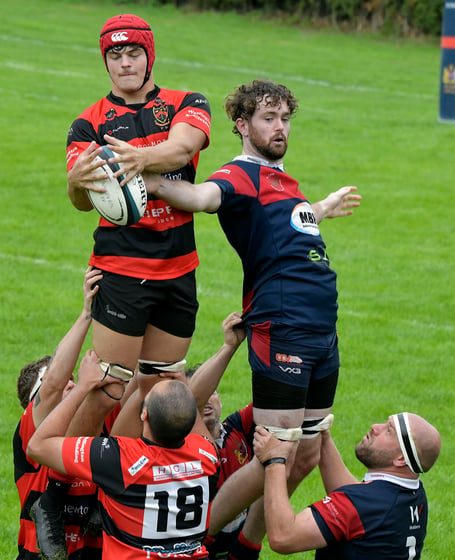 Ashton Cottrell (left) - scored a try for Wellington