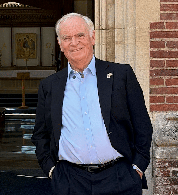 Lord Jeffrey Archer, pictured revisiting Wellington School three days before his death. PHOTO: Wellington School.