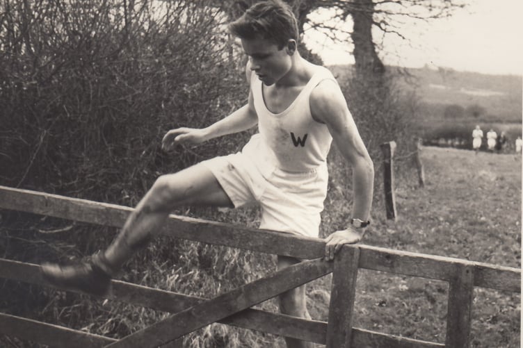 A young Jeffrey Archer competing in cross-country during his time at Wellington School. PHOTO: Wellington School Archive.