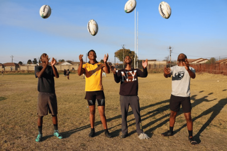 A donation of rugby equipment from the Westcountry is supporting grassroots rugby in South Africa.