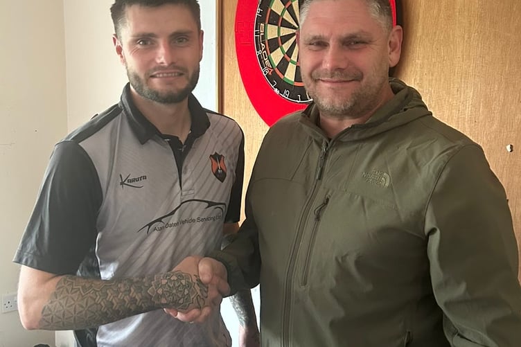 Wellington Reserves' Player of the Match Aaron Hawkings (left) with dad Jason