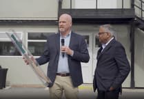 Battery firm's boss presented with M&H bat at Taunton