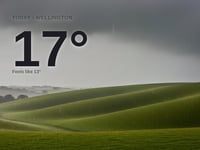 Wellington: heavy rain, high of 16°C on Monday